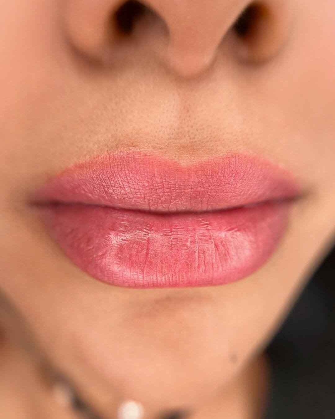 Lip blush result from PMU lips course in Vancouver
