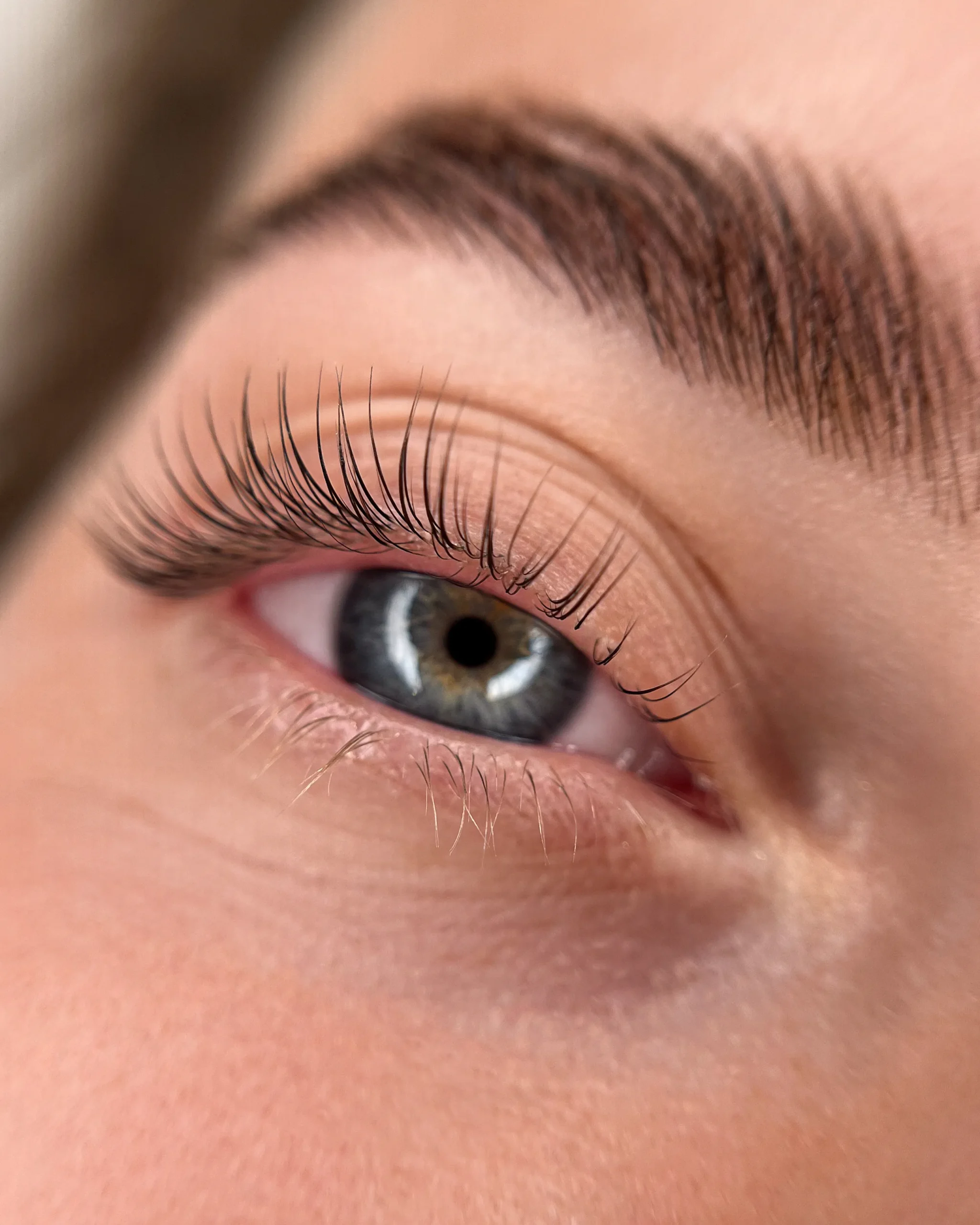 Lash lift and curl result at EkBeBeauty Academy Vancouver
