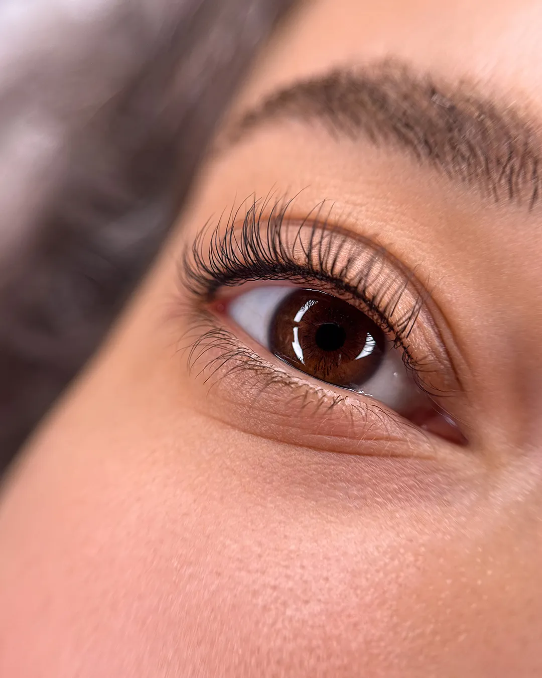 Permanent makeup lash enhancement student result after hands-on training