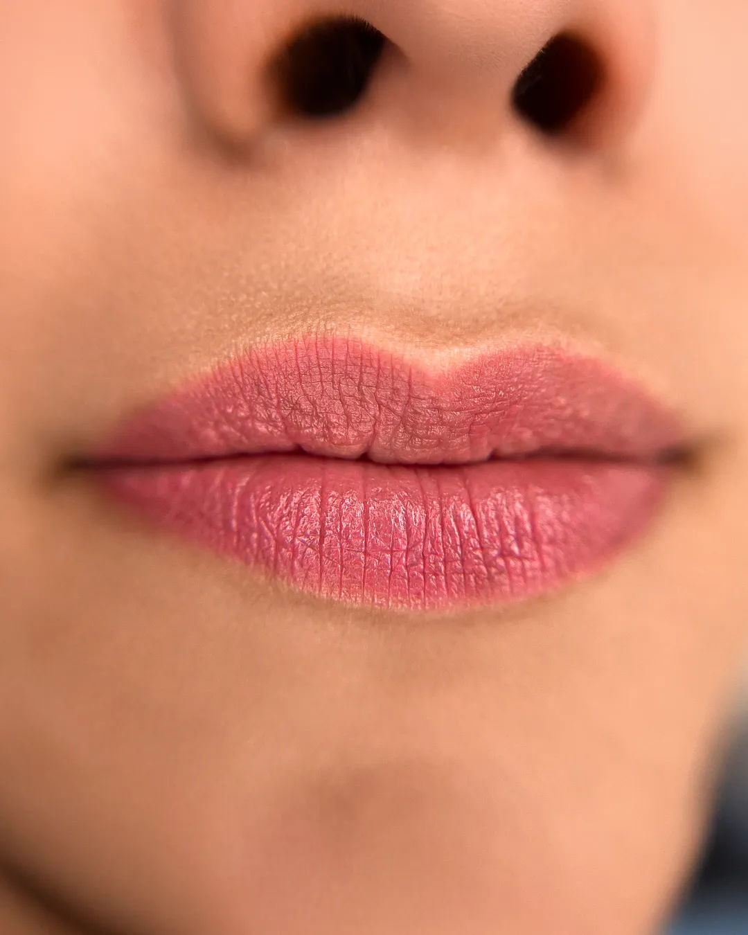 PMU lips and lip blush student result at EkBeBeauty Academy